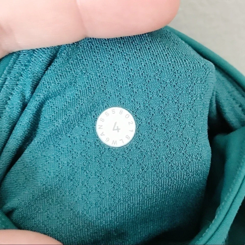 Lululemon On Pace Crop 21” Deep Cove Green Sz 4